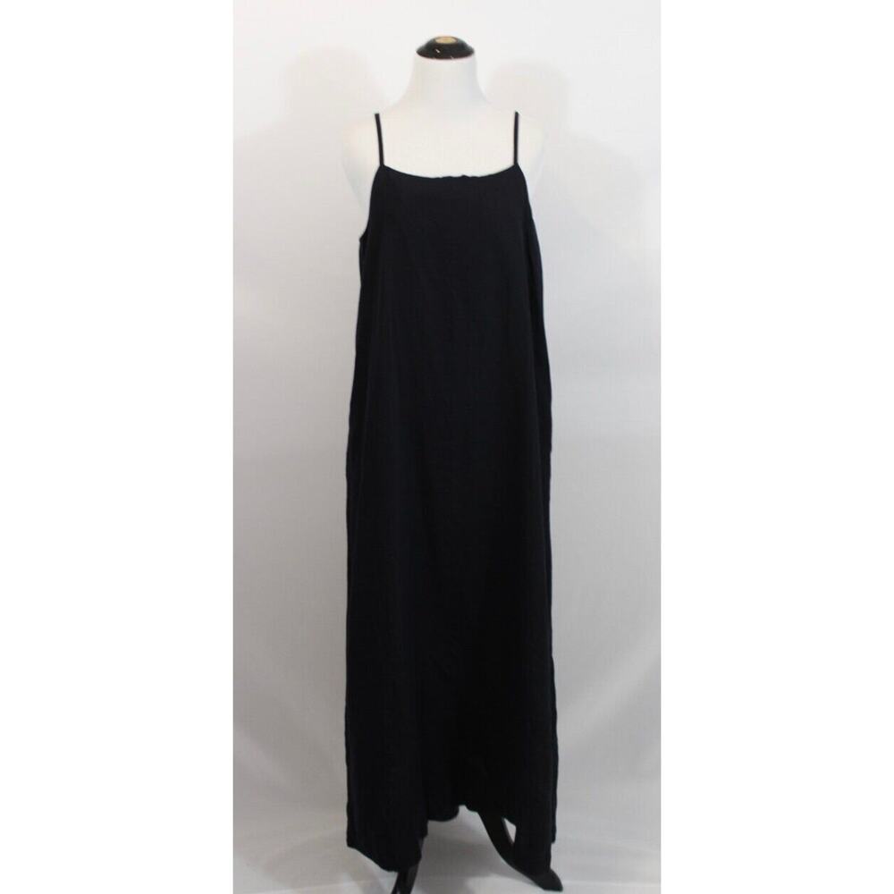 URBAN RESEARCH DOORS Sz 1 One Size Navy Linen Tank Maxi Dress